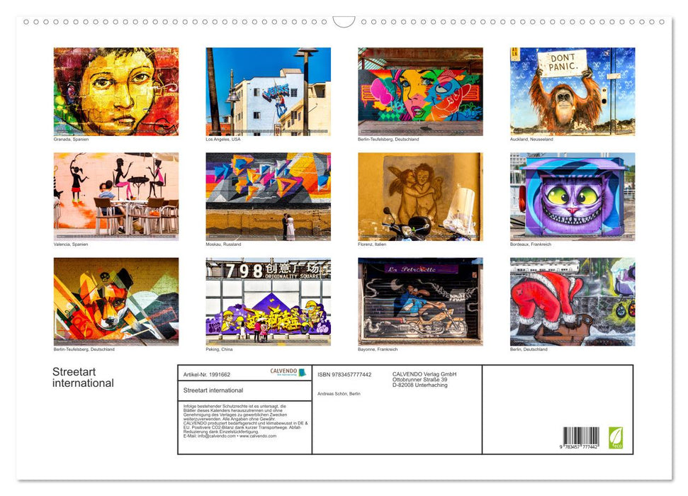Streetart international (CALVENDO Wandkalender 2026)