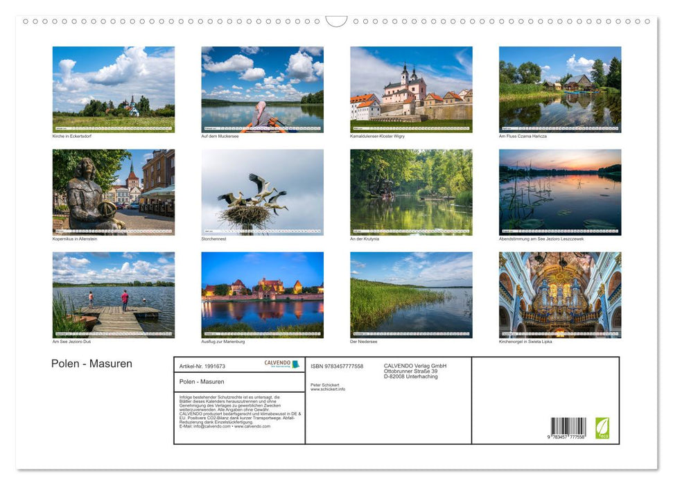 Polen - Masuren (CALVENDO Wandkalender 2026)