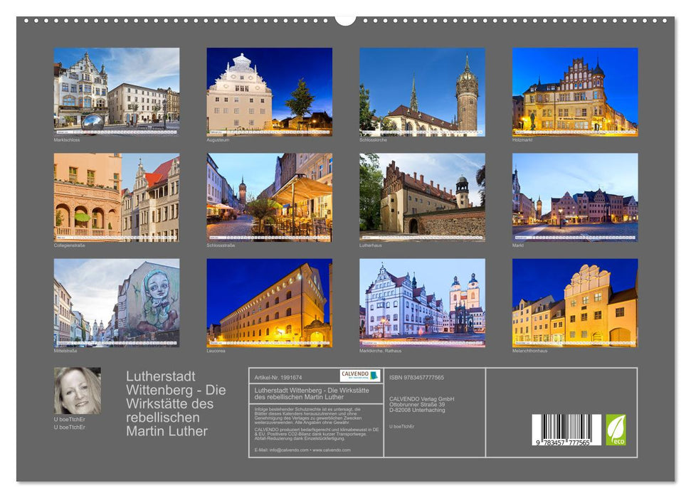 Lutherstadt Wittenberg - Die Wirkstätte des rebellischen Martin Luther (CALVENDO Premium Wandkalender 2026)