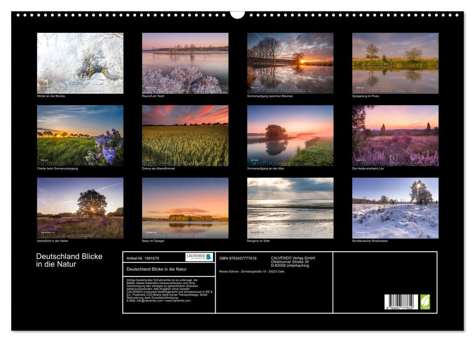 Deutschland Blicke in die Natur (CALVENDO Wandkalender 2026)