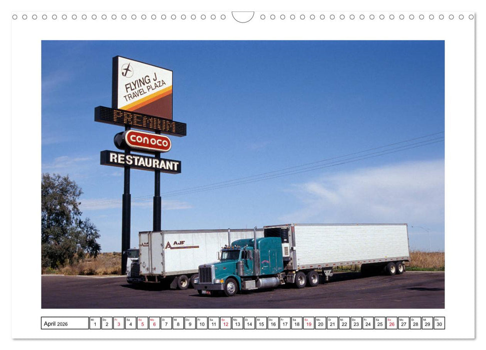 US-Trucks - Auf Achse in Amerika (CALVENDO Wandkalender 2026)