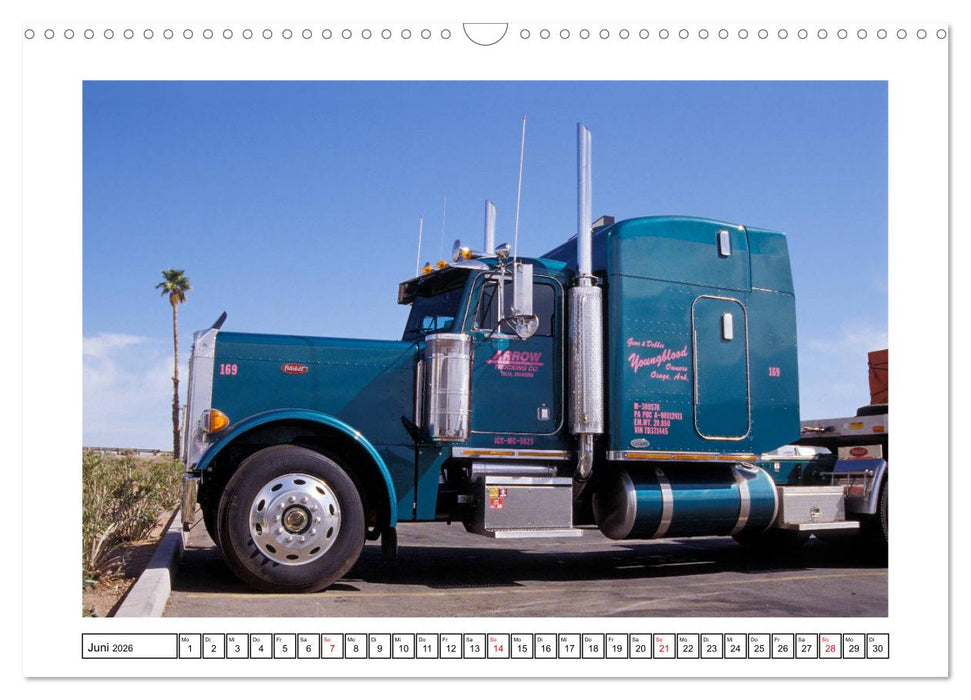 US-Trucks - Auf Achse in Amerika (CALVENDO Wandkalender 2026)