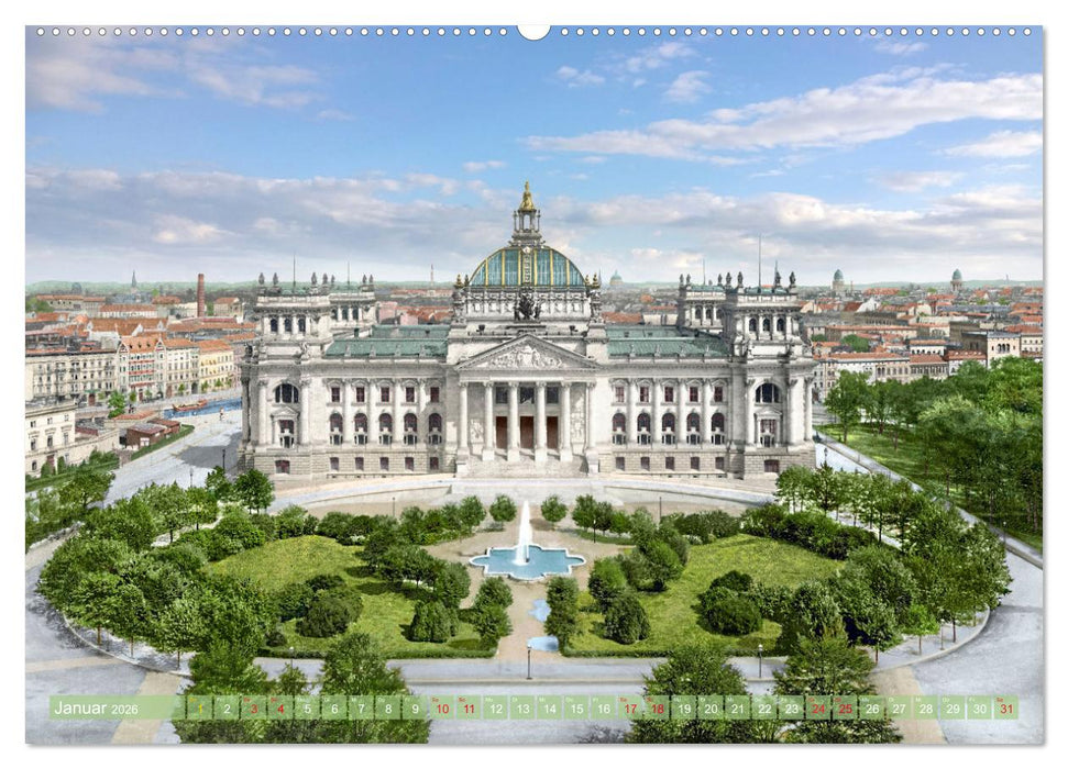 Berlin zur Kaiserzeit – Fotos neu restauriert und detailkoloriert (CALVENDO Premium Wandkalender 2026)