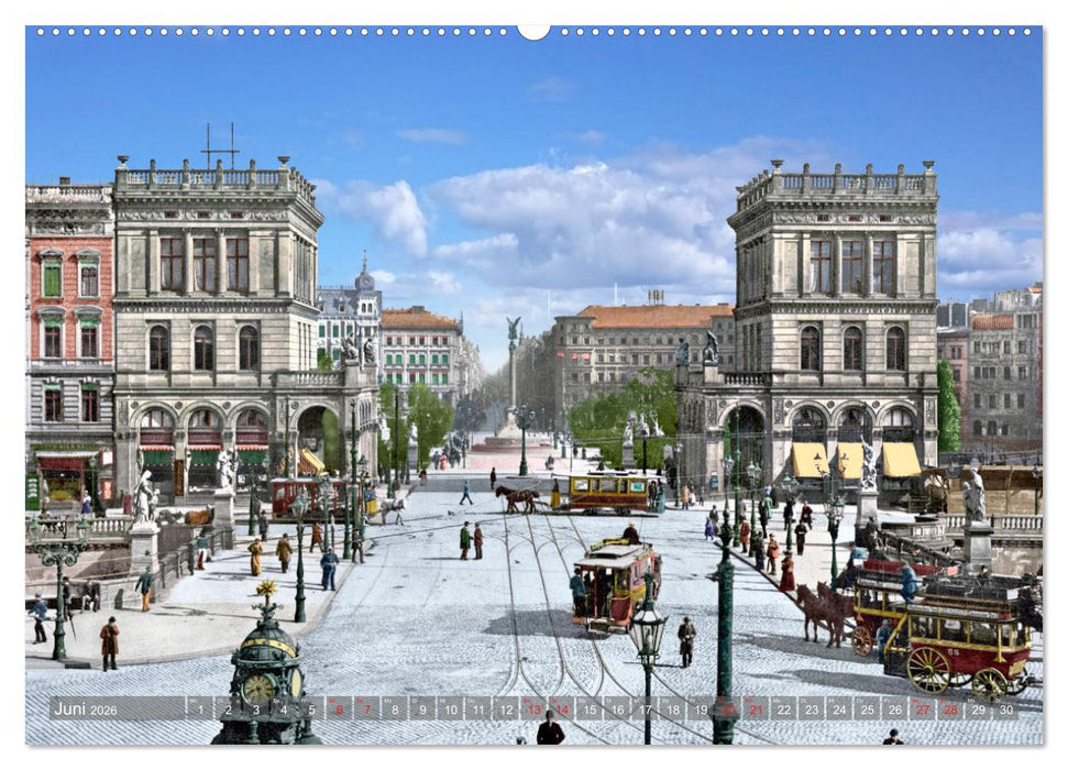 Berlin zur Kaiserzeit – Fotos neu restauriert und detailkoloriert (CALVENDO Premium Wandkalender 2026)