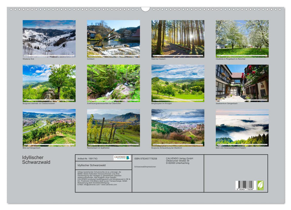 Idyllischer Schwarzwald (CALVENDO Wandkalender 2026)