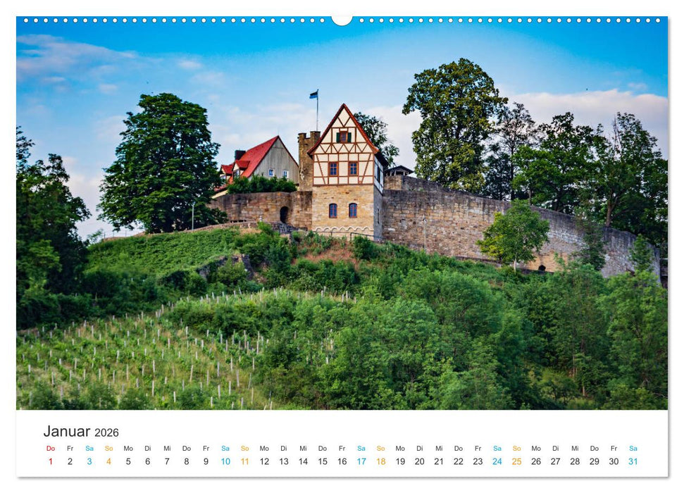 Haßberge - Burgen und Burgruinen (CALVENDO Wandkalender 2026)