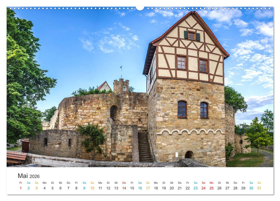 Haßberge - Burgen und Burgruinen (CALVENDO Wandkalender 2026)