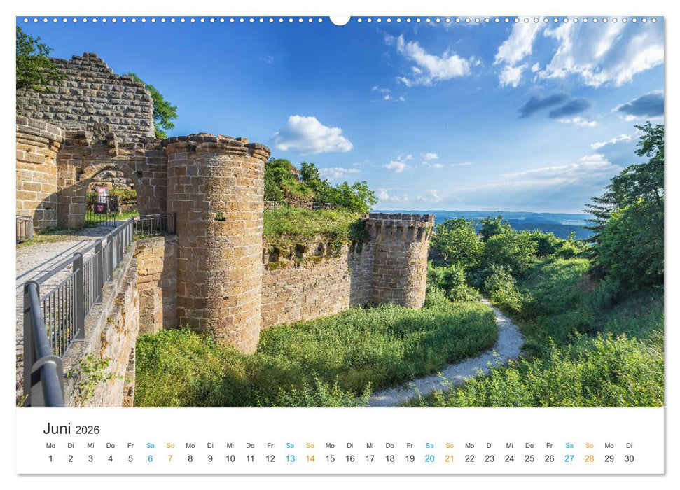 Haßberge - Burgen und Burgruinen (CALVENDO Wandkalender 2026)