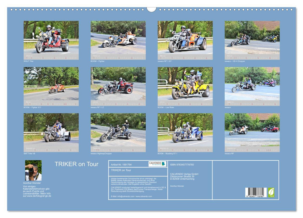 TRIKER on Tour (CALVENDO Wandkalender 2026)
