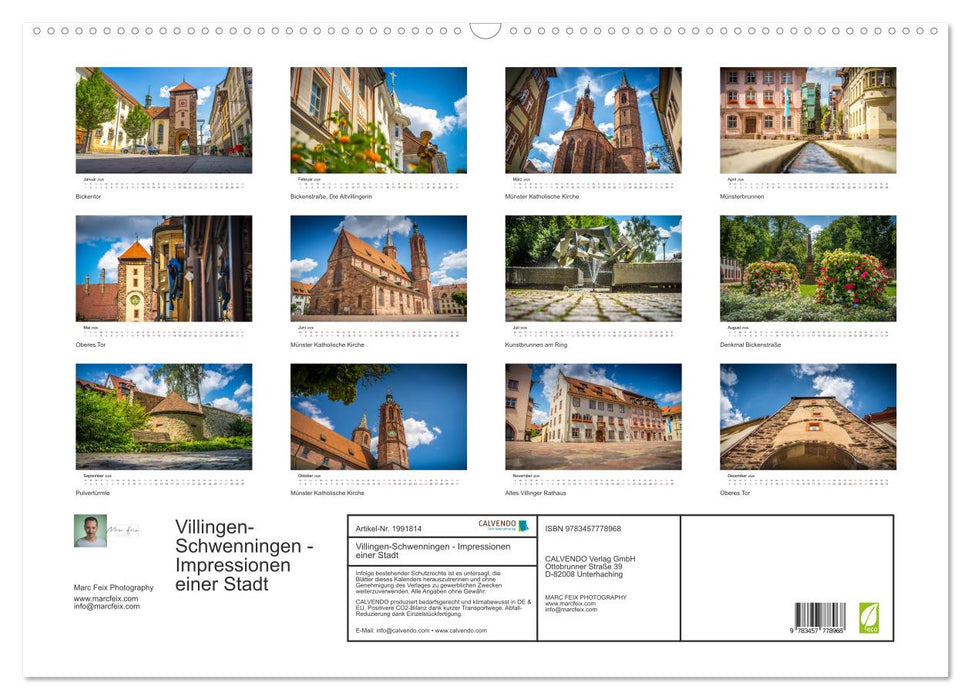 Villingen-Schwenningen - Impressionen einer Stadt (CALVENDO Wandkalender 2026)