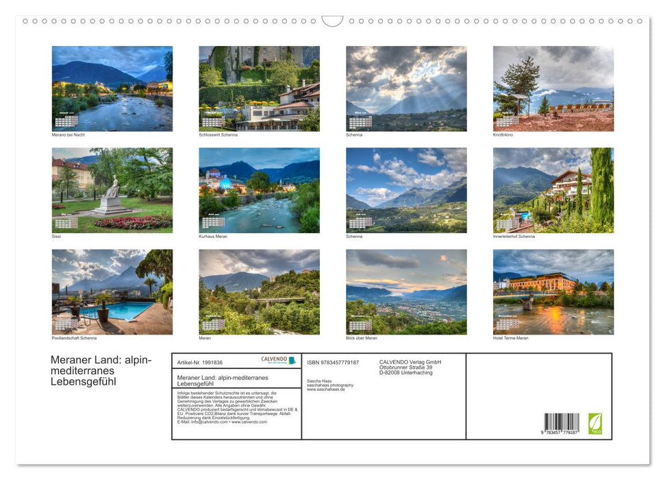 Meraner Land: alpin-mediterranes Lebensgefühl (CALVENDO Wandkalender 2026)