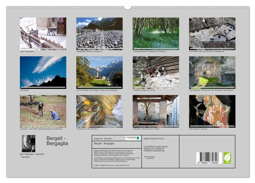 Bergell - Bergaglia (CALVENDO Wandkalender 2026)