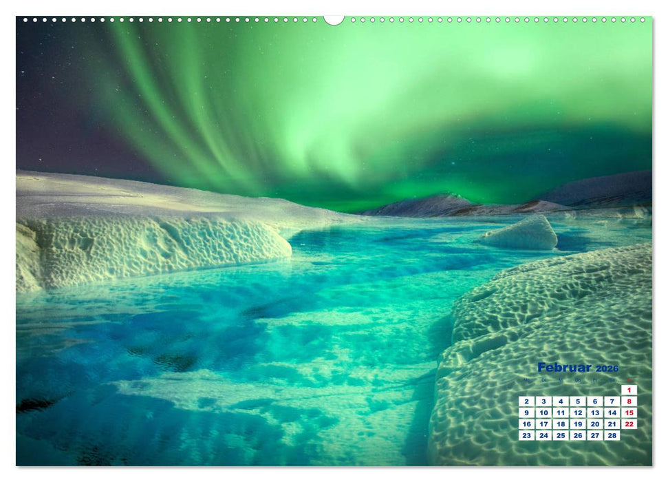 Faszinierende Lichterscheinungen am Himmel - Polarlichter (CALVENDO Wandkalender 2026)