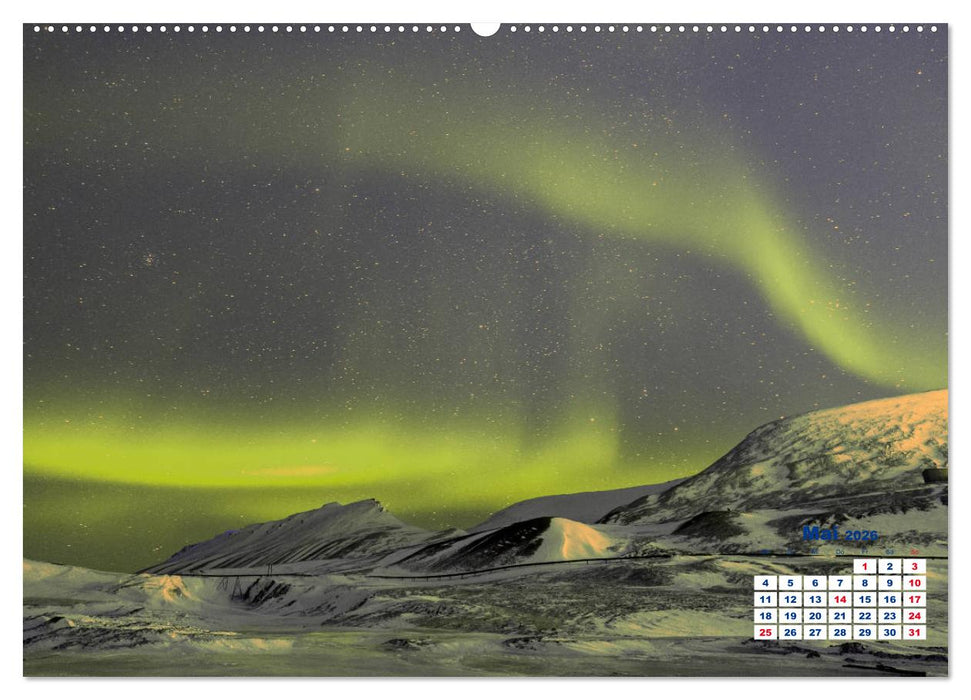 Faszinierende Lichterscheinungen am Himmel - Polarlichter (CALVENDO Wandkalender 2026)