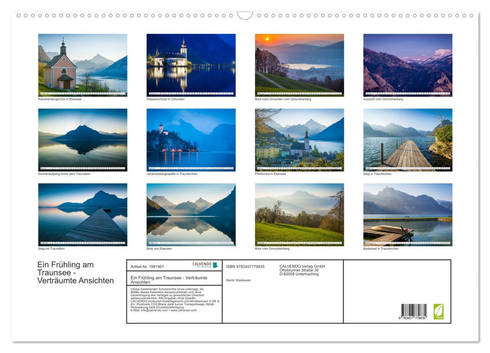 Ein Frühling am Traunsee - Verträumte Ansichten (CALVENDO Wandkalender 2026)