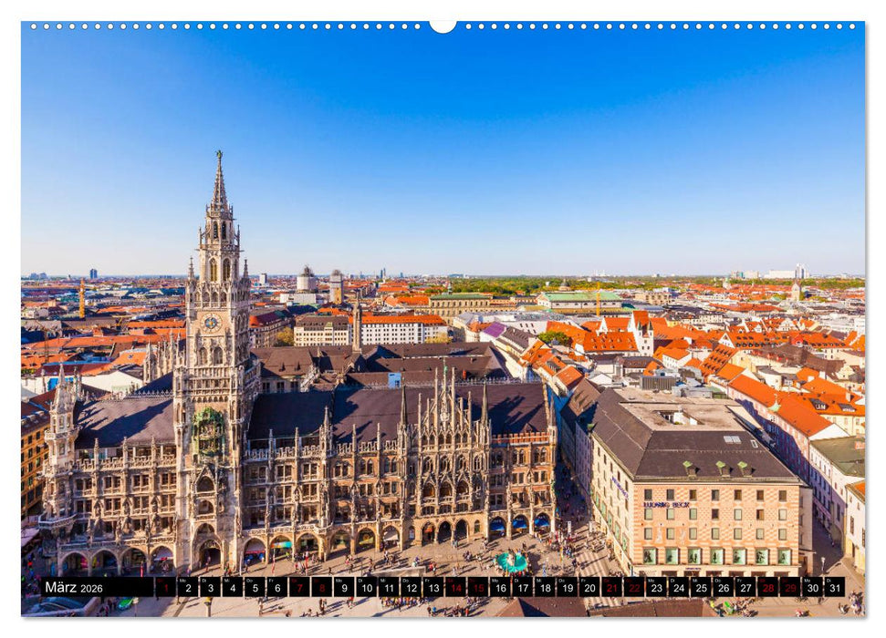 MÜNCHEN Impressionen einer Weltstadt (CALVENDO Wandkalender 2026)