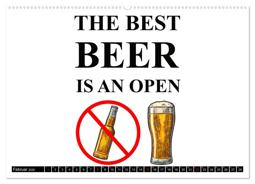 Bier - Lustige Sprüche und Grafiken (CALVENDO Wandkalender 2026)