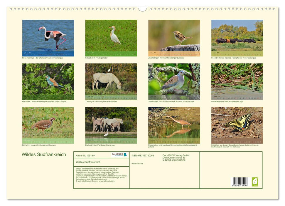 Wildes Südfrankreich (CALVENDO Wandkalender 2026)