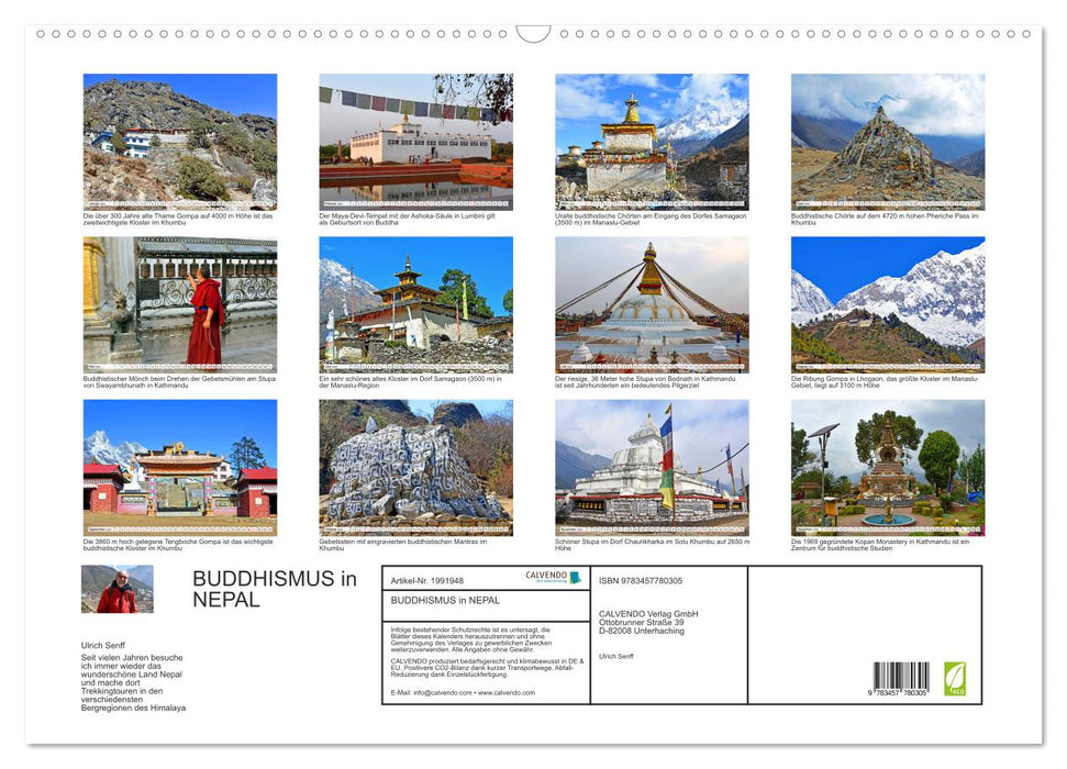 BUDDHISMUS in NEPAL (CALVENDO Wandkalender 2026)