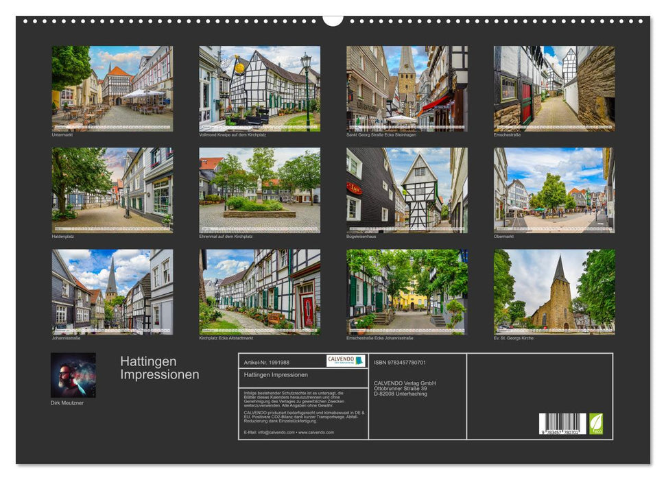 Hattingen Impressionen (CALVENDO Wandkalender 2026)
