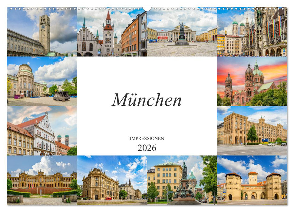 München Impressionen (CALVENDO Wandkalender 2026)