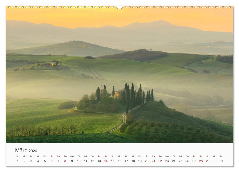 Toskana - idyllische Landschaft (CALVENDO Wandkalender 2026)