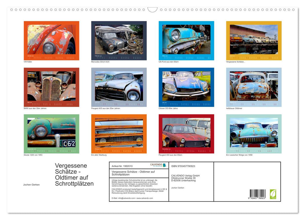 Vergessene Schätze - Oldtimer auf Schrottplätzen (CALVENDO Wandkalender 2026)