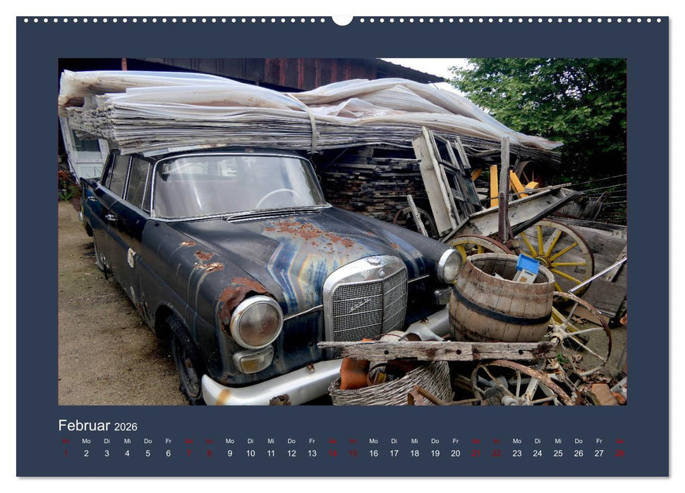 Vergessene Schätze - Oldtimer auf Schrottplätzen (CALVENDO Wandkalender 2026)