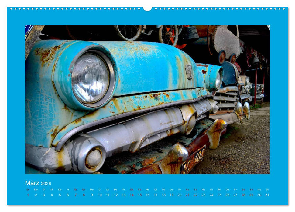Vergessene Schätze - Oldtimer auf Schrottplätzen (CALVENDO Wandkalender 2026)