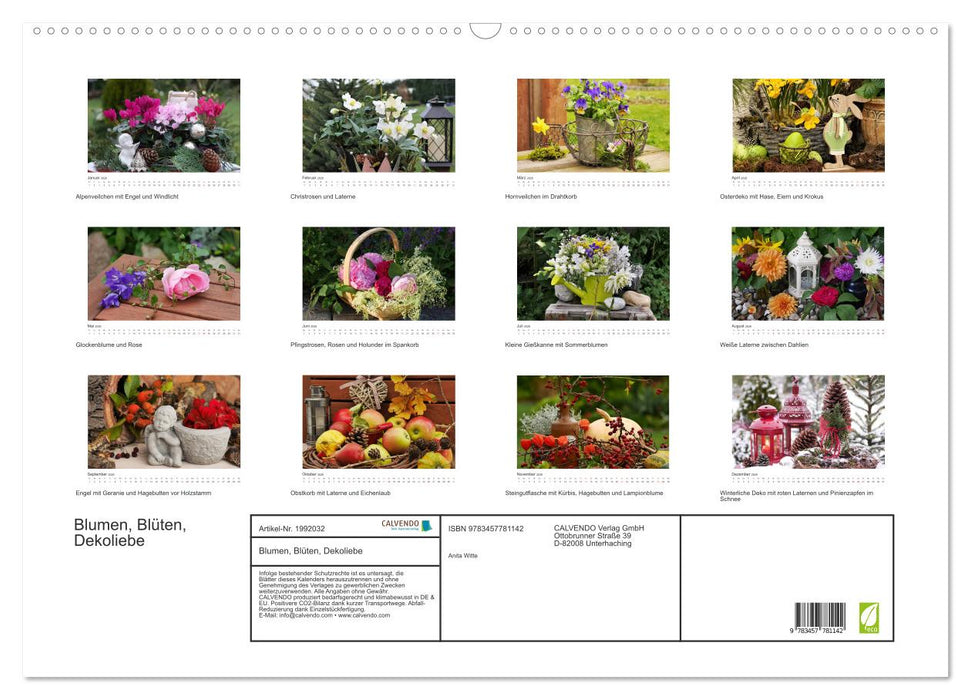 Blumen, Blüten, Dekoliebe (CALVENDO Wandkalender 2026)