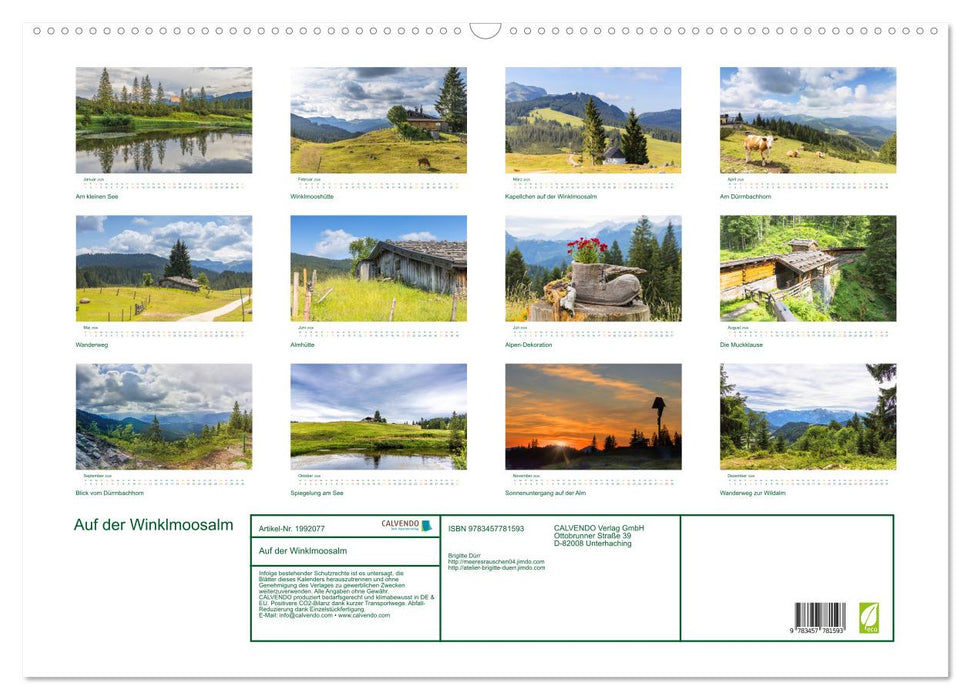 Auf der Winklmoosalm (CALVENDO Wandkalender 2026)