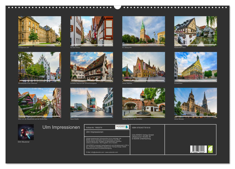 Ulm Impressionen (CALVENDO Wandkalender 2026)