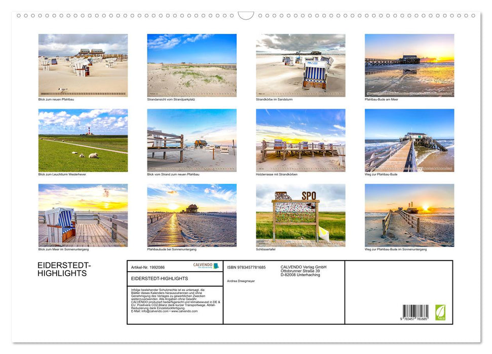 EIDERSTEDT-HIGHLIGHTS (CALVENDO Wandkalender 2026)