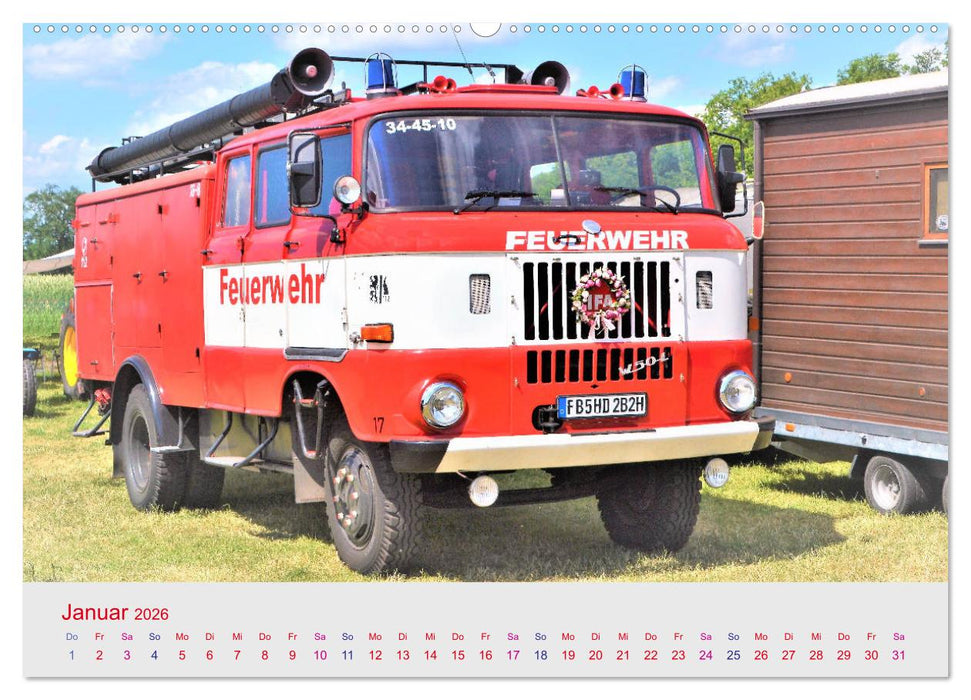 Oldtimer-FEUERWEHR (CALVENDO Wandkalender 2026)