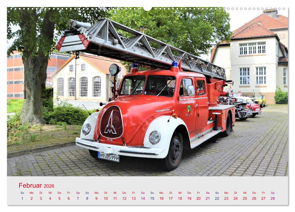 Oldtimer-FEUERWEHR (CALVENDO Wandkalender 2026)