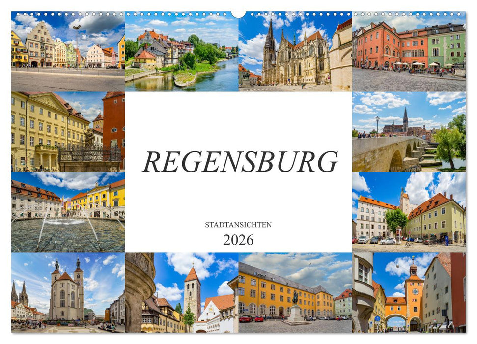 Regensburg Stadtansichten (CALVENDO Wandkalender 2026)