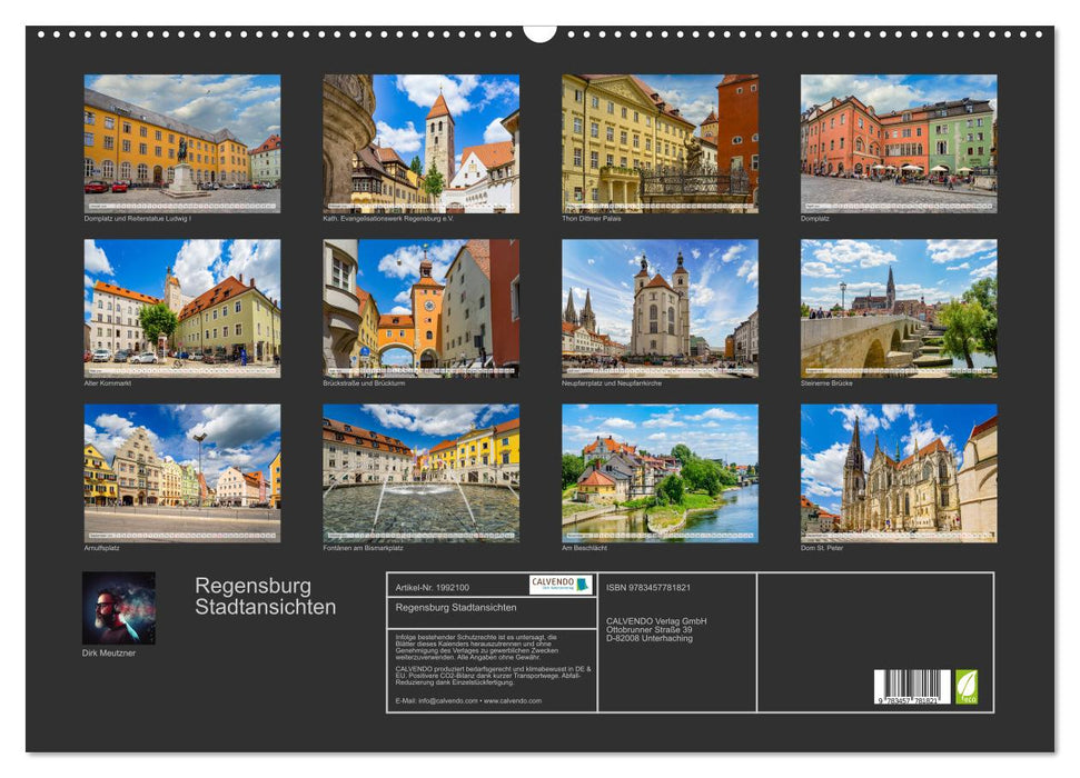 Regensburg Stadtansichten (CALVENDO Wandkalender 2026)