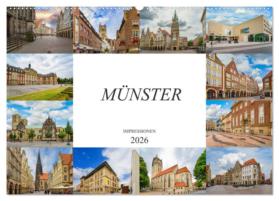 Münster Impressionen (CALVENDO Wandkalender 2026)