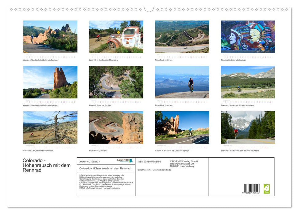 Colorado - Höhenrausch mit dem Rennrad (CALVENDO Wandkalender 2026)