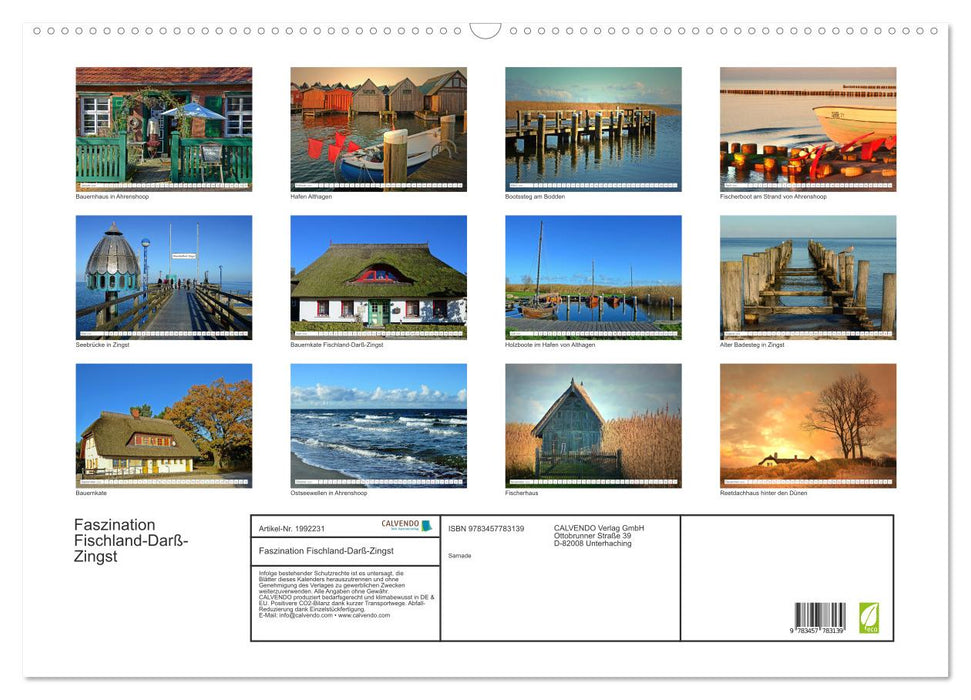 Faszination Fischland-Darß-Zingst (CALVENDO Wandkalender 2026)