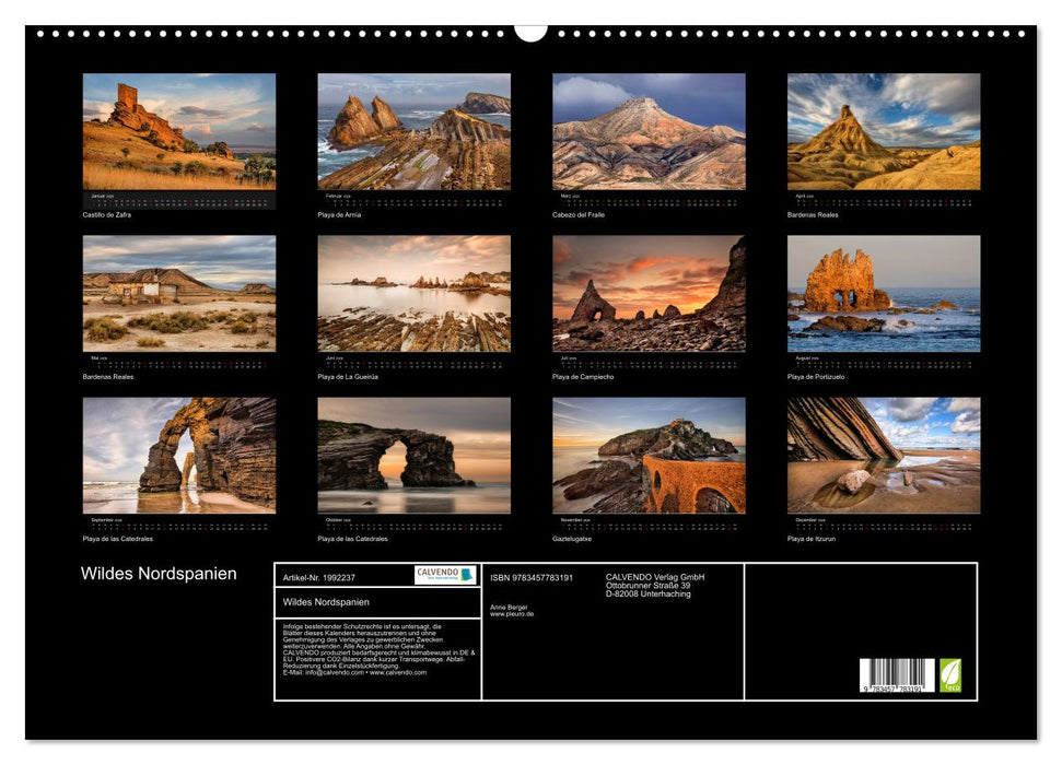 Wildes Nordspanien (CALVENDO Wandkalender 2026)