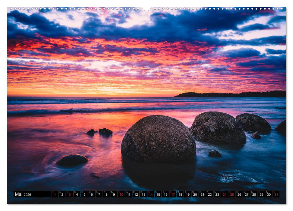 Neuseeland - Die schönsten Orte der Nord- und Südinsel (CALVENDO Wandkalender 2026)
