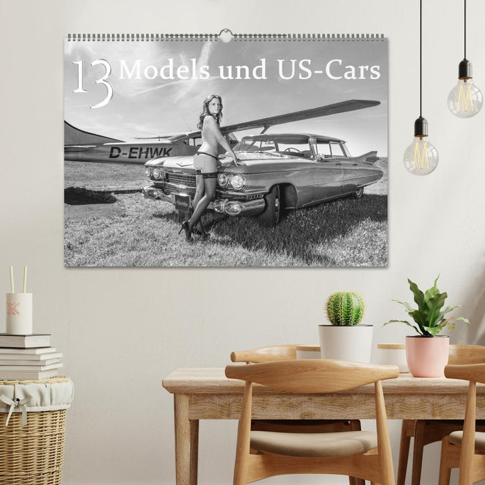 13 Models & US-Cars (CALVENDO Wandkalender 2026)