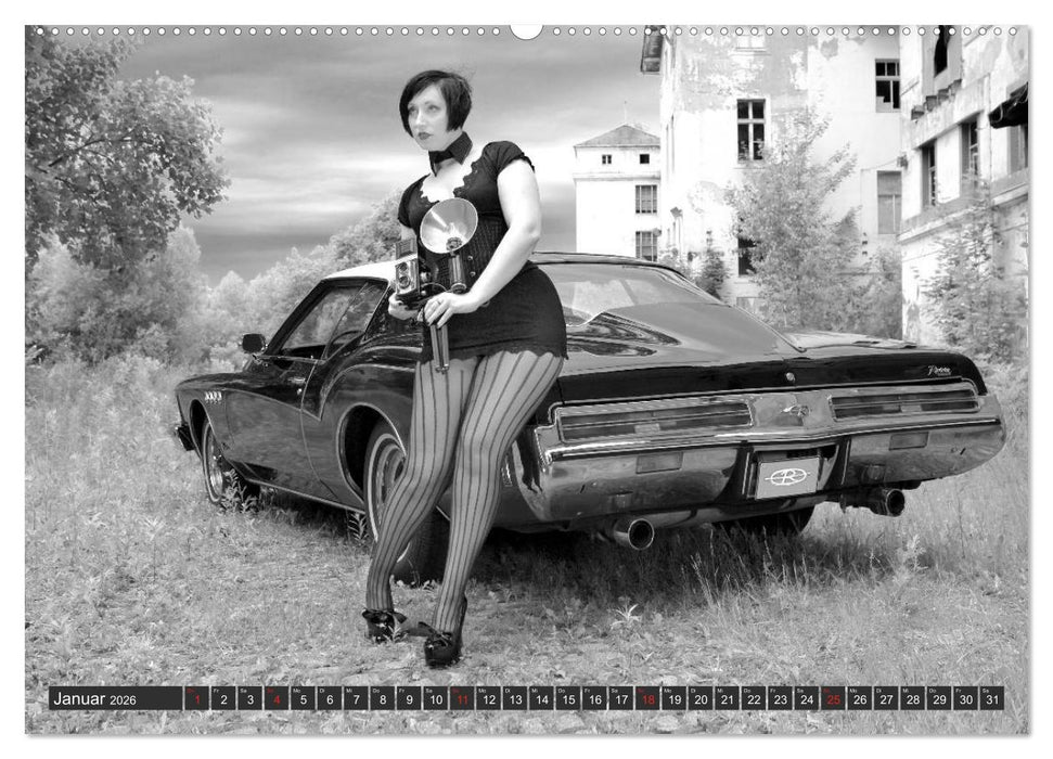 13 Models & US-Cars (CALVENDO Wandkalender 2026)