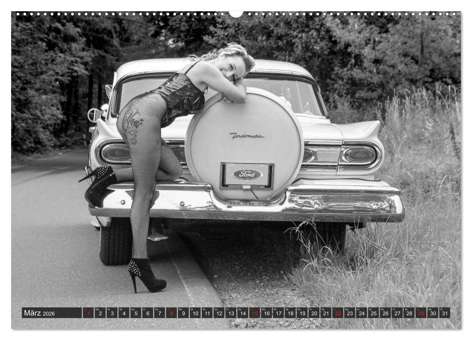13 Models & US-Cars (CALVENDO Wandkalender 2026)