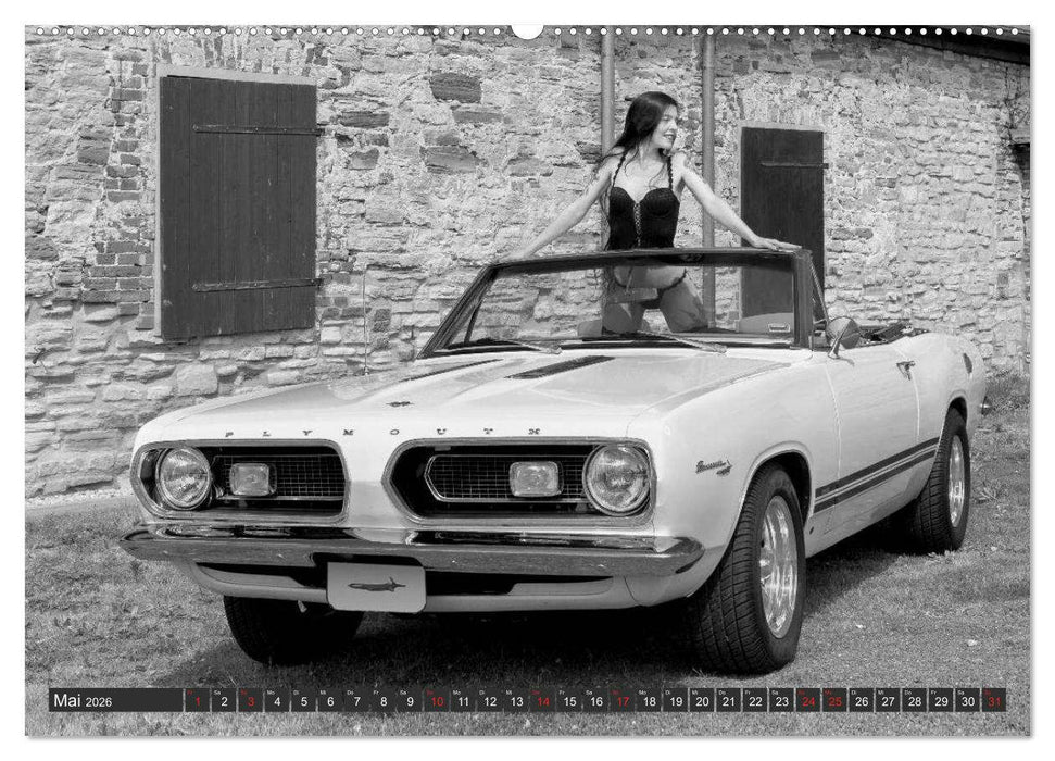 13 Models & US-Cars (CALVENDO Wandkalender 2026)