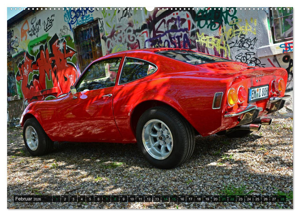 Opel GT 1900 AL Eine deutsche Sportwagenlegende (CALVENDO Wandkalender 2026)