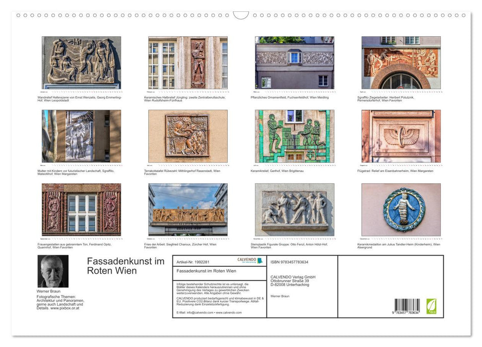 Fassadenkunst im Roten Wien (CALVENDO Wandkalender 2026)