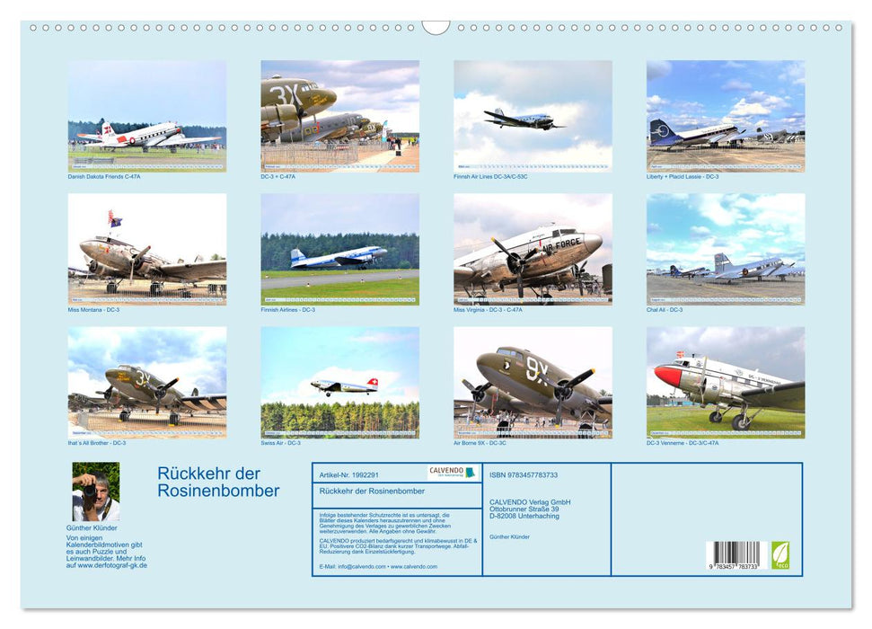 Rückkehr der Rosinenbomber (CALVENDO Wandkalender 2026)