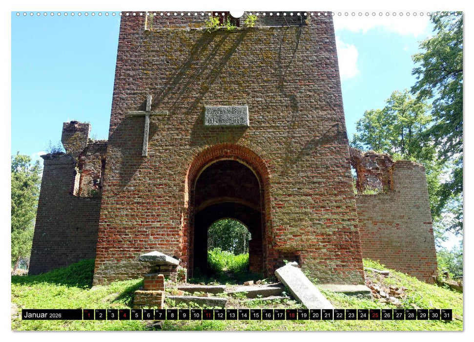 Im Paradies der Störche - Dorfkirchen als Storchkirchen in Ostpreußen (CALVENDO Wandkalender 2026)